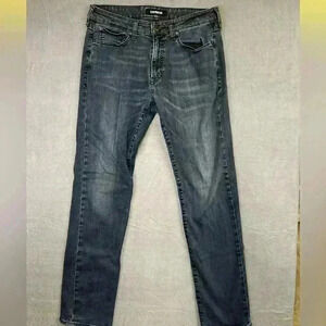 Express Slim Straight Jeans Men’s 34/34 Faded Blue Denim VTG stretch 0361